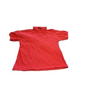 Vintage CHAPS Ralph Lauren Cotton Size L FITTED Red Polo WPL 125